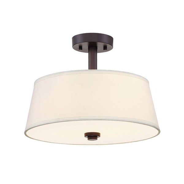 Designers Fountain 15in Studio 2-Light Satin Bronze Interior Ceiling Light Semi Flush Mount 88511-SB - main